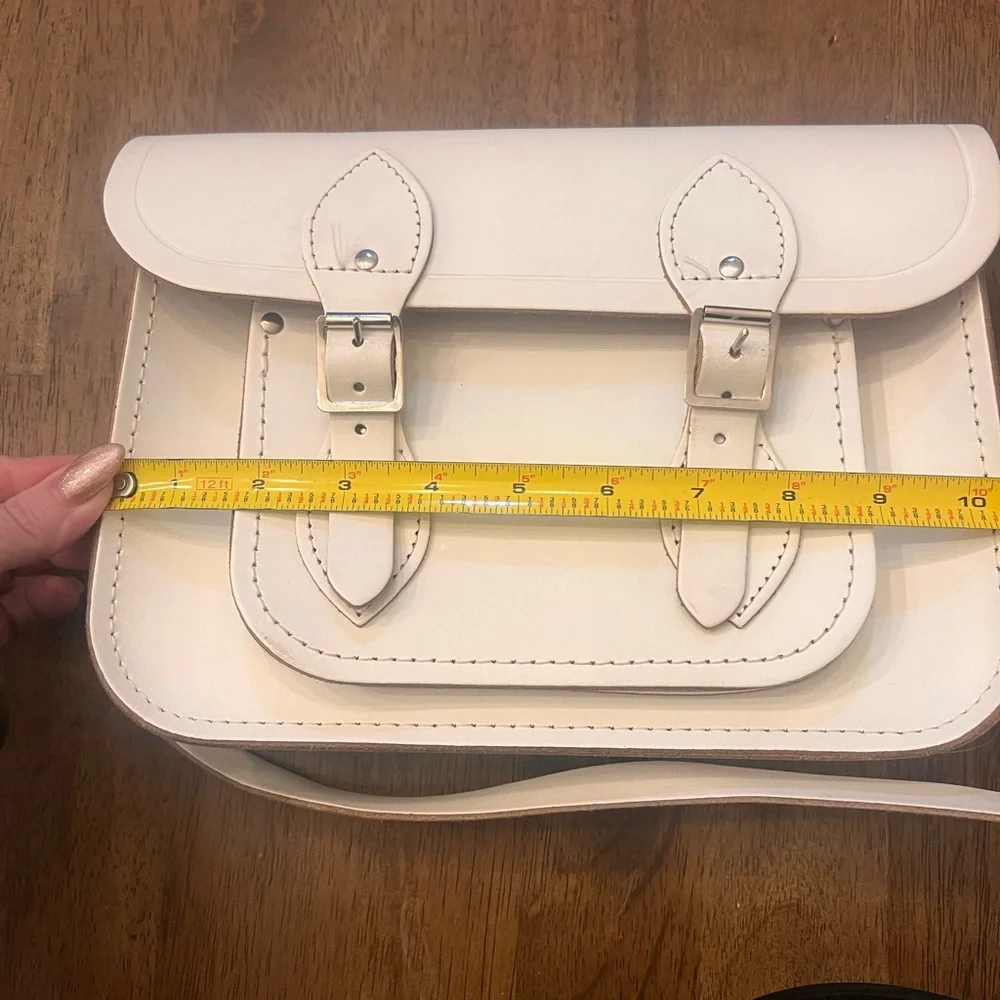 Cambridge Satchel Company White Leather Crossbody Satchel - Picture 5 of 14